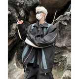 23秋冬假两件解构风J夹克拼接撞色机车外套JK15-P168，男装夹克，电商B288