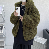 22特色款大羊卷绿海藻环保皮草加棉毛毛衣棉衣外套MJ684-P158，男装针织衫/毛衣，电商B288