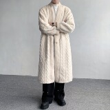 23秋冬立体麻花长款老钱浴袍风仿貂毛麂皮绒皮草MJ1002-P218现货，女装皮草，电商B288