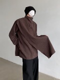 24春季cleanfit新新中式男士设计感披挂围巾气质衬衫cs19-p88，男装衬衫，电商B288
