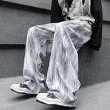 现货！25夏直筒晕染丝滑冰感裤子宽松显瘦轻薄瀑布休闲裤ck95-p50，男装休闲裤，电商B288