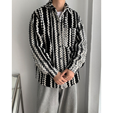 秋冬新复古黑白毛呢大衣衬衫款轻熟风大码保暖外套大衣mj626-p125，男装衬衫，电商B288