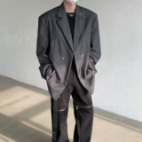 24老钱风设计感星星西装cleanfit质感西服上衣XZ14-P128，男装西服套装，电商B288