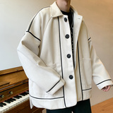 22秋冬麂皮绒风衣宽松大码夹克外套B288-mj235-p118，男装夹克，电商B288