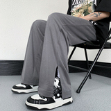 23新夏冰丝针织高个子休闲裤男垂感阔腿开叉高级感西裤CK121-P58，男装西裤，电商B288