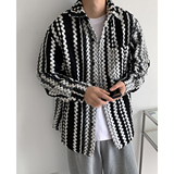 秋冬新复古黑白毛呢大衣衬衫款轻熟风大码保暖外套大衣mj626-p125，男装衬衫，电商B288