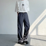 小众解构拉链微喇叭西裤男垂感设计直筒高级感长裤CK130-P78，男装西裤，电商B288