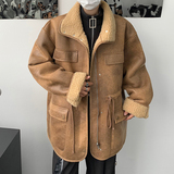 23秋冬男士烫金皮毛一体美拉德色系工装夹克棉服mj947-p178现货，男装夹克，电商B288