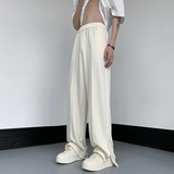 23新夏冰丝针织高个子休闲裤男垂感阔腿开叉高级感西裤CK121-P58，男装西裤，电商B288