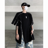 2025新男设计感拉链垫肩解构短袖T恤DX109-P85,男装T恤,电商B288,电商基地 2025新男设计感拉链垫肩解构短袖T恤DX109-P85,男装T恤,电商B288,电商基地