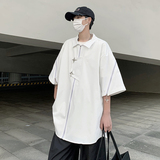 23新高品质金属拉链美式复古高街短袖设计感开衫外套DX41-P68，男装T恤，电商B288