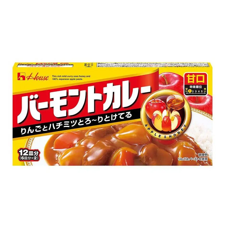 日本咖喱蜂蜜苹果咖喱块鸡饭鸡肉中辛微辣味好侍house百梦多