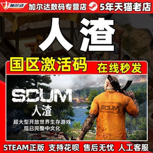 pc中文游戏 人渣 steam SCUM 正版激活码scum 国区/全球激活码cdkey生存联机游戏