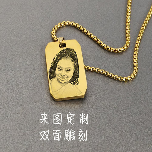 不锈钢项链定制刻字送礼