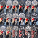 皮草搭扣水貂皮水钻纽扣鸭嘴扣带钻对扣皮草大衣领扣子女装 领口扣