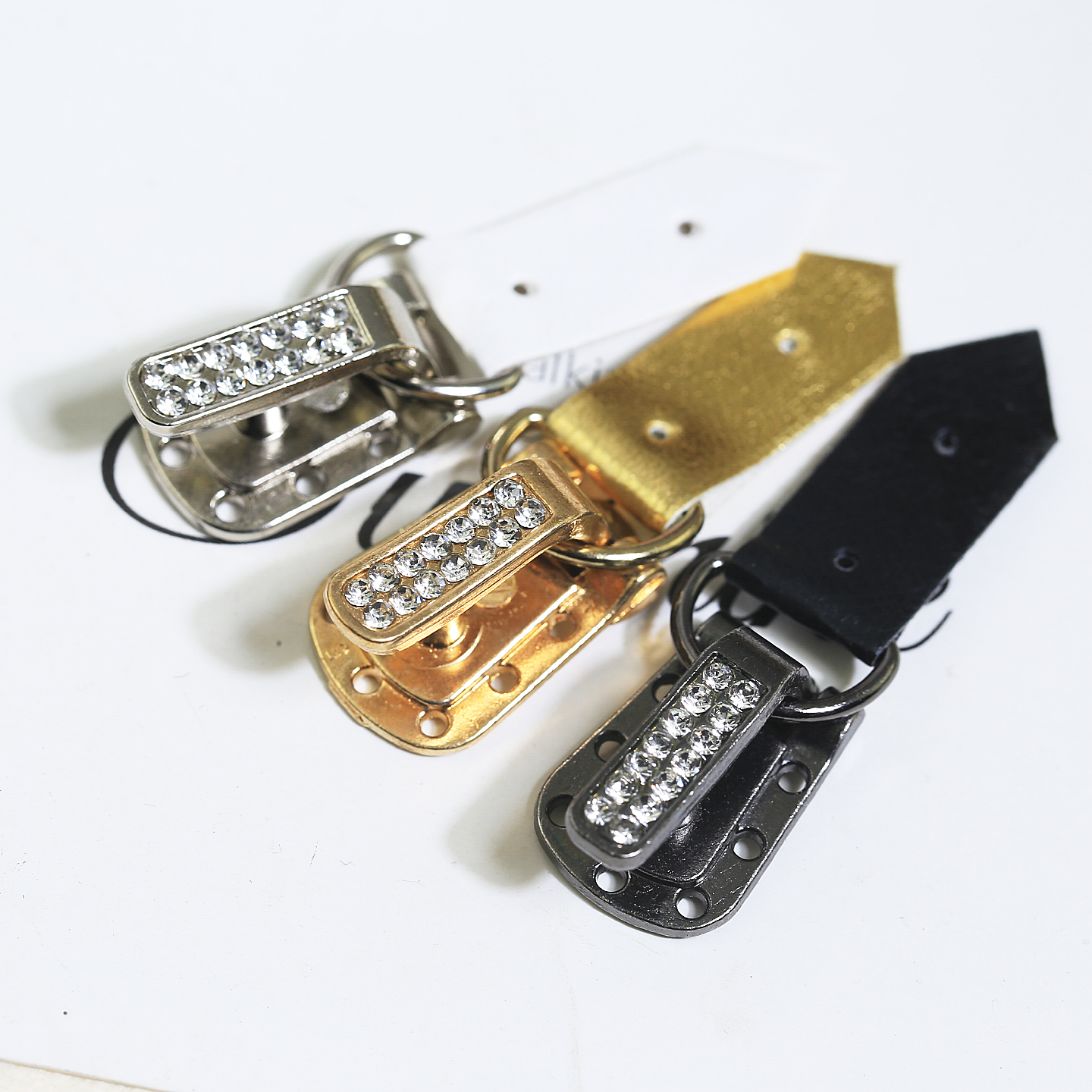 高档点钻貂皮皮草水貂大衣外套暗扣暗扣弓扣挂钩对扣金属隐形扣子