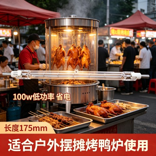 850烤鸭炉100w夹式灯管175mm