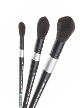 美国黑天鹅大圆头3025s 水彩笔松鼠毛混毛水彩画笔