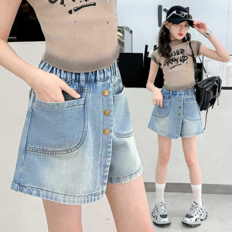 女童牛仔短裤夏季新款洋气外穿设