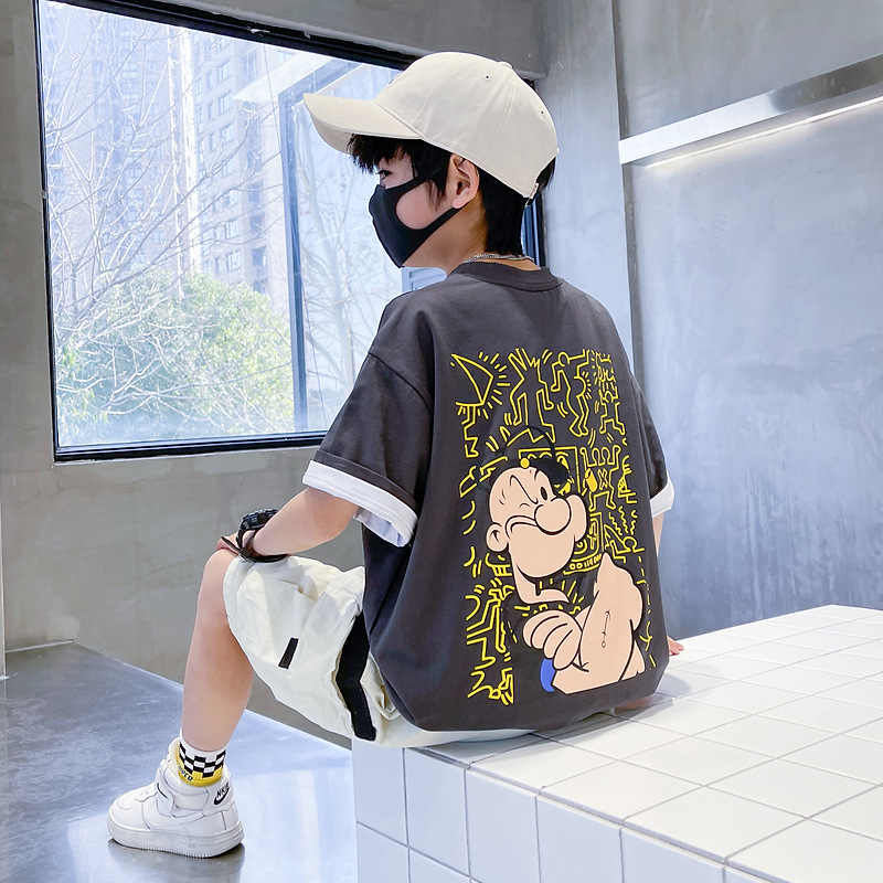 男童短袖T恤新款印花夏装