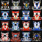 捷品四驱兄弟四驱车改装 车零件升级竞技比赛车喷漆车壳巨无霸礼物