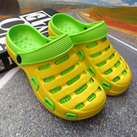 Летние мюли на плоской подошве, повседневные тапочки в стиле Crocs подходит для мужчин и женщин, пляжная обувь, босоножки, для влюбленных, увеличивают рост