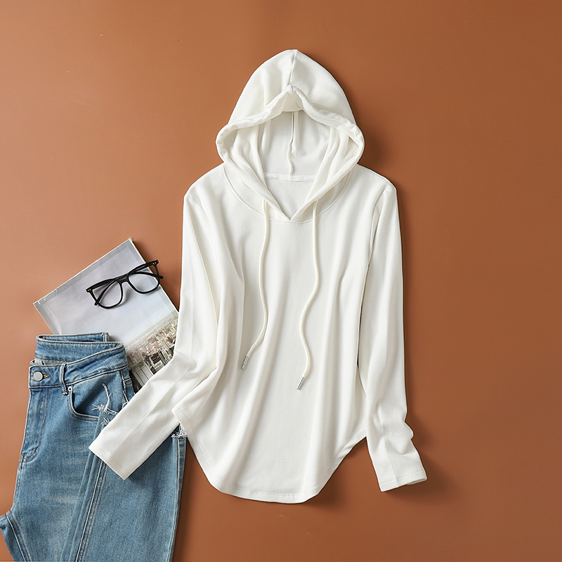 双面德容保暖连帽打底衫女秋冬