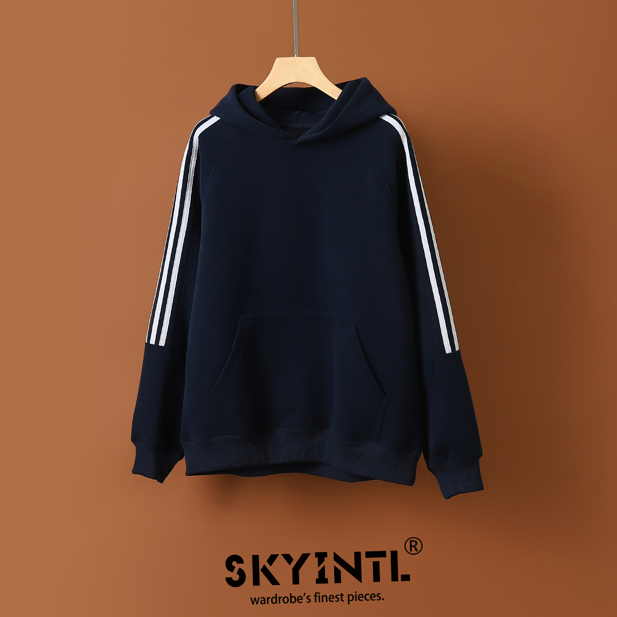 SKYINTL美式重磅连帽卫衣