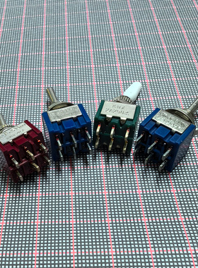 阳刚卫星扭子纽子拨动摇臂开关KNX-202 203 M6 M12六脚2档 6脚3档