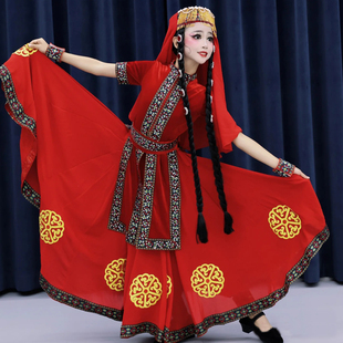 儿童帕米尔少女之情服装 塔吉克族表演服新疆维吾尔族古丽民族艺考