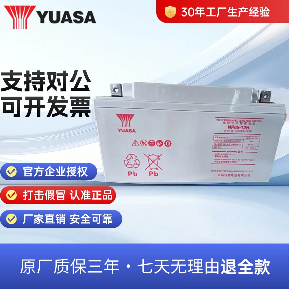 YUASA汤浅蓄电池12V100AH38AH65AH7AH照明UPS电源12V三菱电梯监控