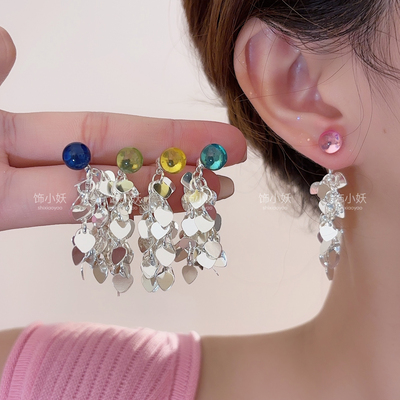 爱心亮片铃铛水滴气质款