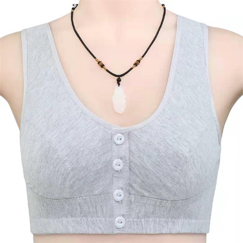 中老年人前扣背心式轻薄透气内衣