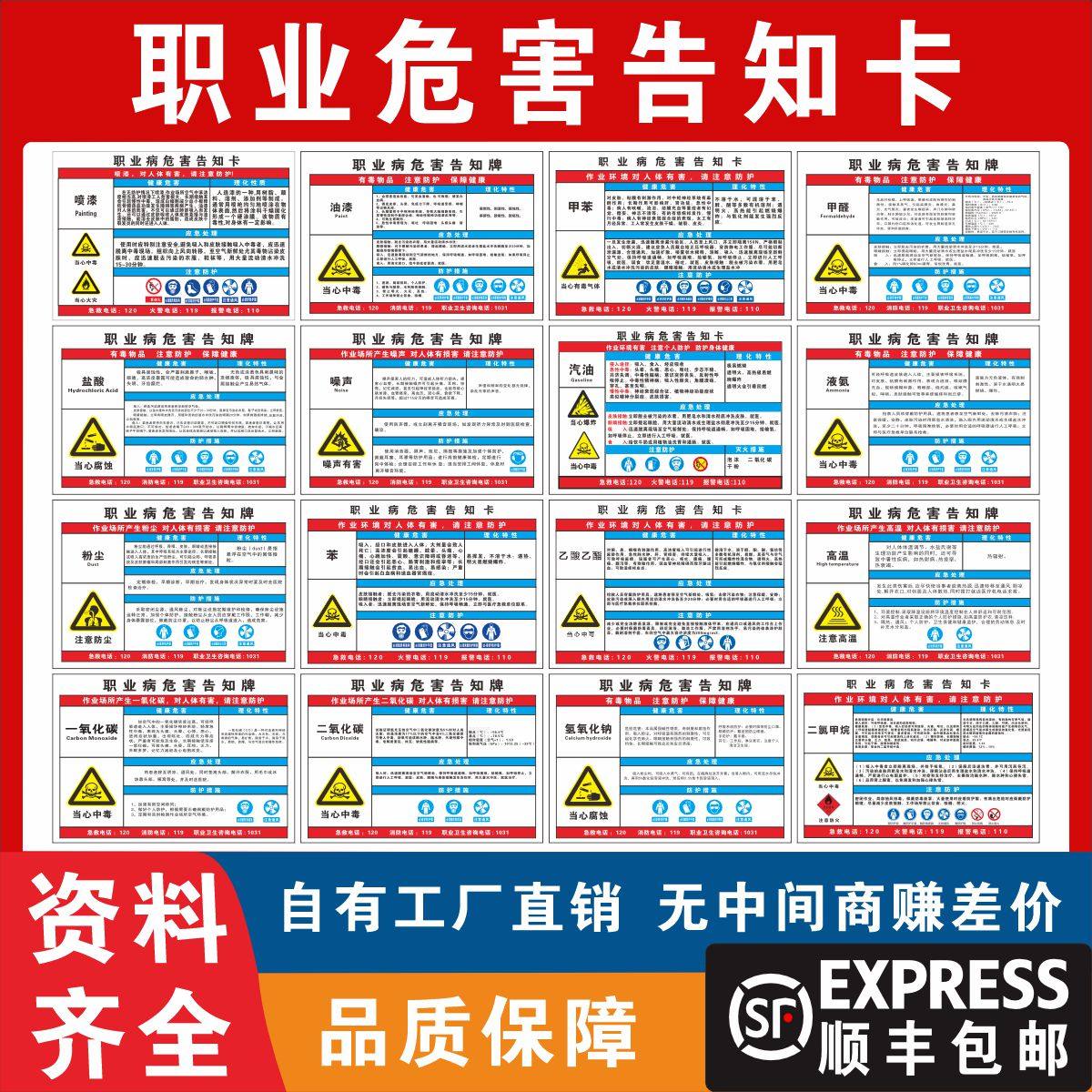 岗位风险告知卡告知牌安全风险点警示牌配电房车间仓库风险点定制