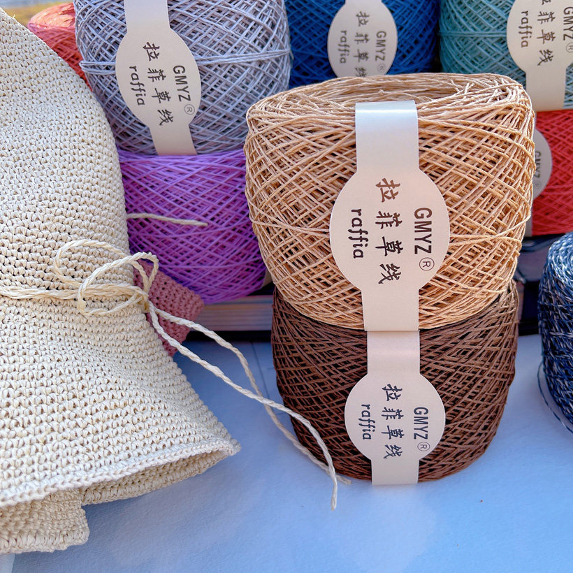 NEW GMYZ JAPANESE WASHI EXTRA FINE RAFFIA THREAD HOOK SUMMER COOL HAT WOVEN LINE COTTON STRAW HAT HANDMADE BAG MATERIAL BAG