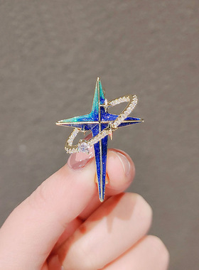 宇宙星球系星星胸针防走光设计感