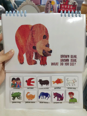 Brown Bear安静书自制铺码小达人点读版小鸡球球制贴英语早教棕熊