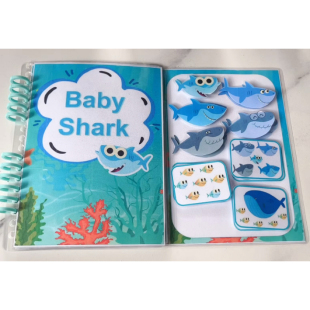 Sss儿歌baby shark安静书英文启蒙亲子互动手工自制Jojo铺码点读