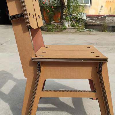 y靠背椅子手工硬瓦楞纸板组装幼儿园童学生益智玩具模型环创z.