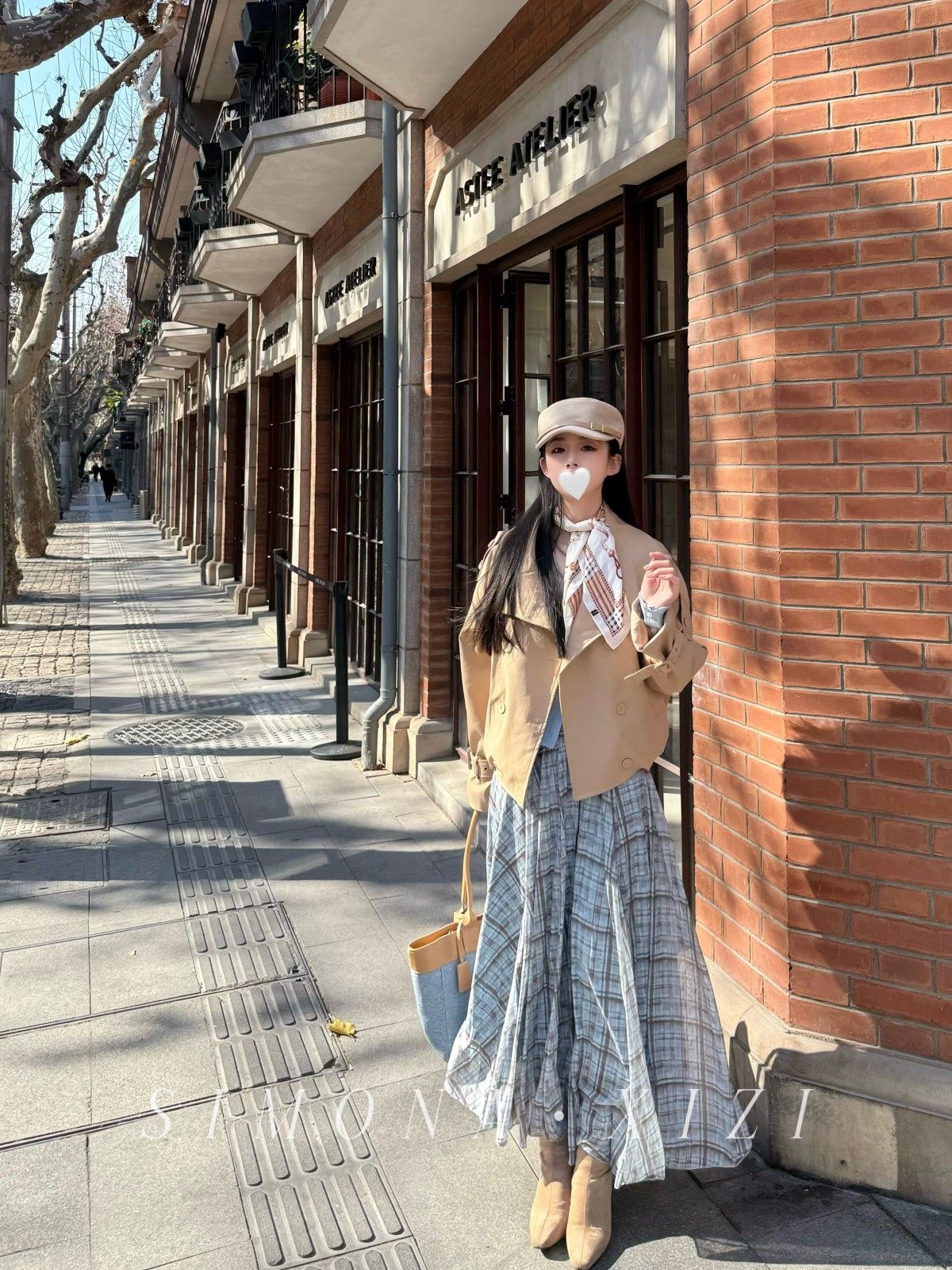 【SIMONA 1/28 20:00】天蓝色格纹褶皱半身裙长裙多层A字大裙摆,女装/女士精品,半身裙,淘宝优惠券,粉丝福利购,淘宝优惠卷