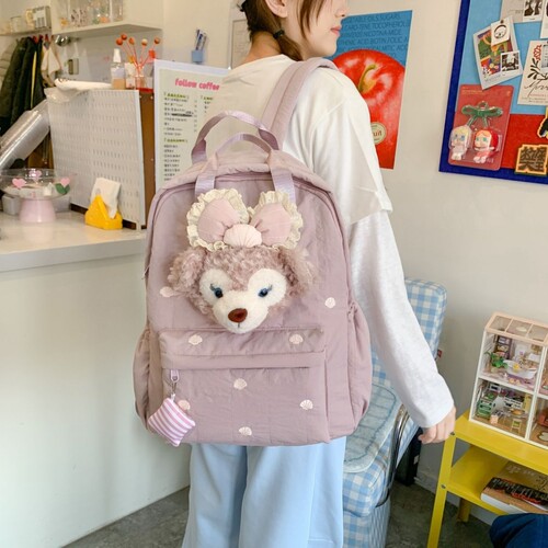 美乐滴小学生书包女孩一到六年级双肩包草莓熊超轻便大容量旅游玩