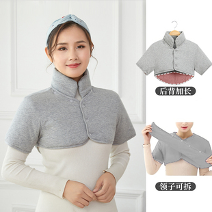 护肩颈椎坎肩睡觉防寒保暖秋冬季 纯棉加厚中老年女月子哺乳护肩膀