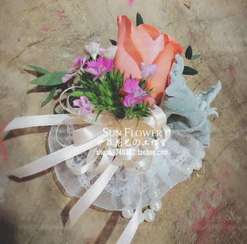 深圳同城鲜花速递结婚礼胸花腕花一套商务嘉宾新郎新娘父母非吸铁