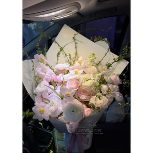 深圳小众花店同城鲜花速递应季花洋牡丹郁金香花束生日花礼送朋友