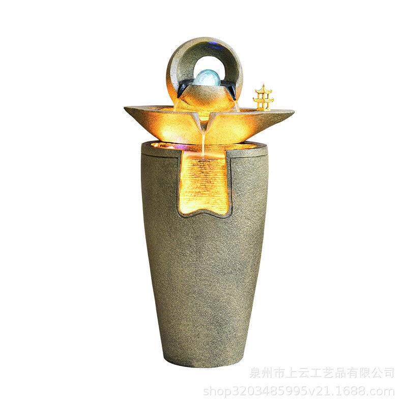 循环流水喷泉摆件客厅公室风水球景观乔迁开业送礼装饰品加湿器
