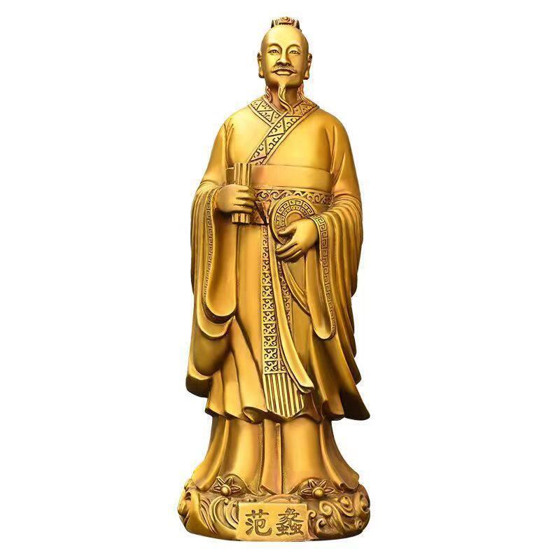 纯铜范蠡财神摆件商圣文财神范蠡铜像开业公室供奉财神爷神像