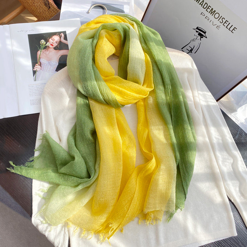春秋冬季韩版女渐变围巾
