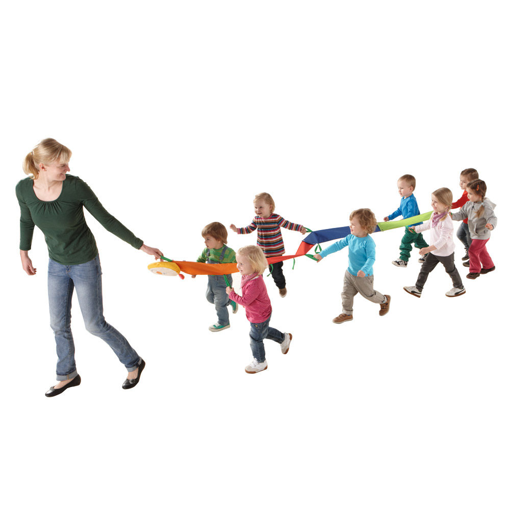 德国haba小手拉拉链幼儿早教园儿童团队协作游戏散步绳游戏绳