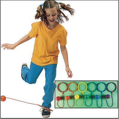 卡乐咪柠檬跳跳球幼儿园 儿童单脚跳甩球 脚环连绳跳感统蹦跳运动