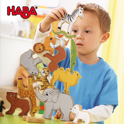 动物乐园正品幼儿早教园儿童卡通趣味叠高高积木角色扮演玩具